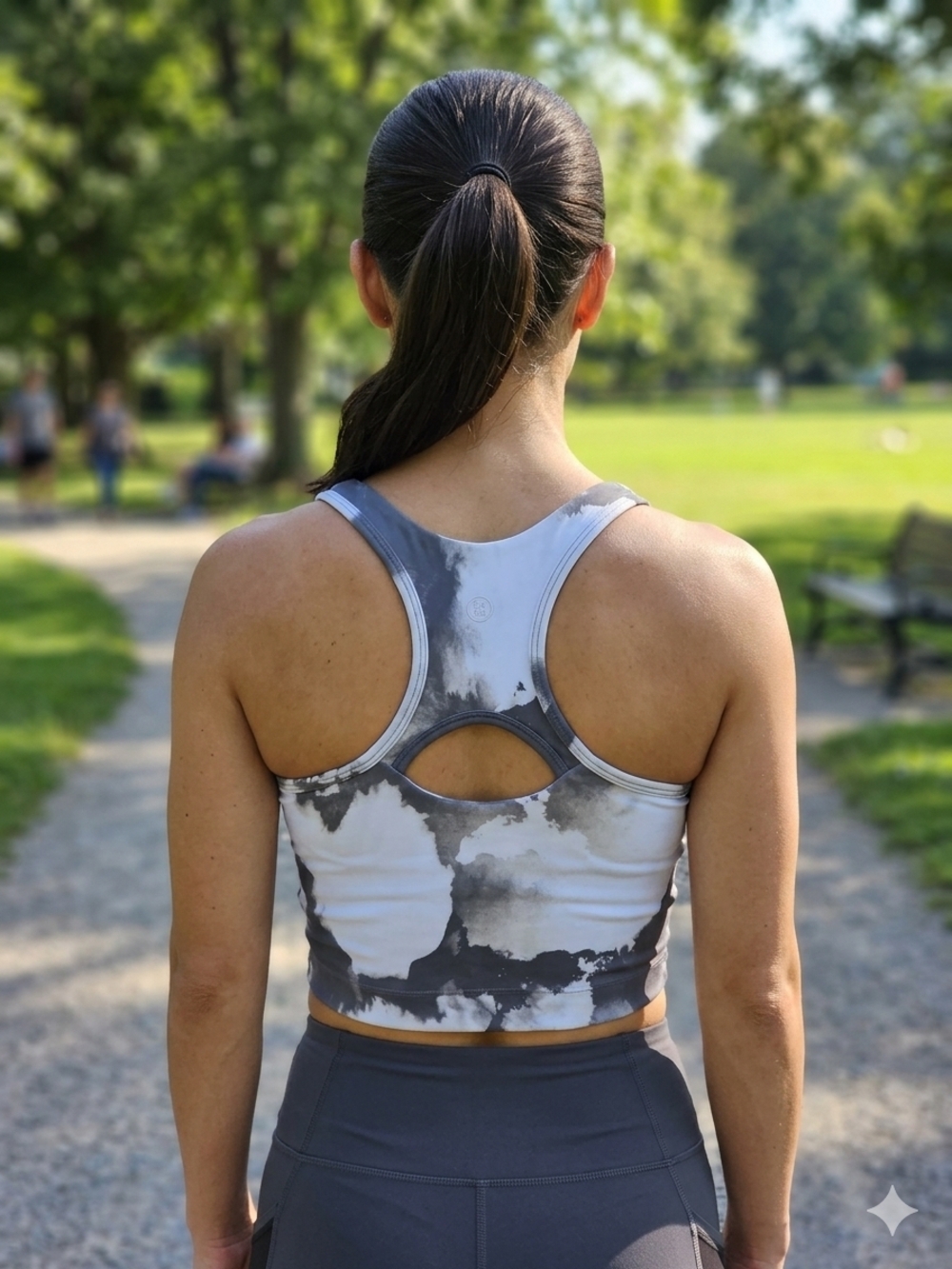 Sage Collective Cloud Dye Longline  Racerback Sports Bra Top SZ L